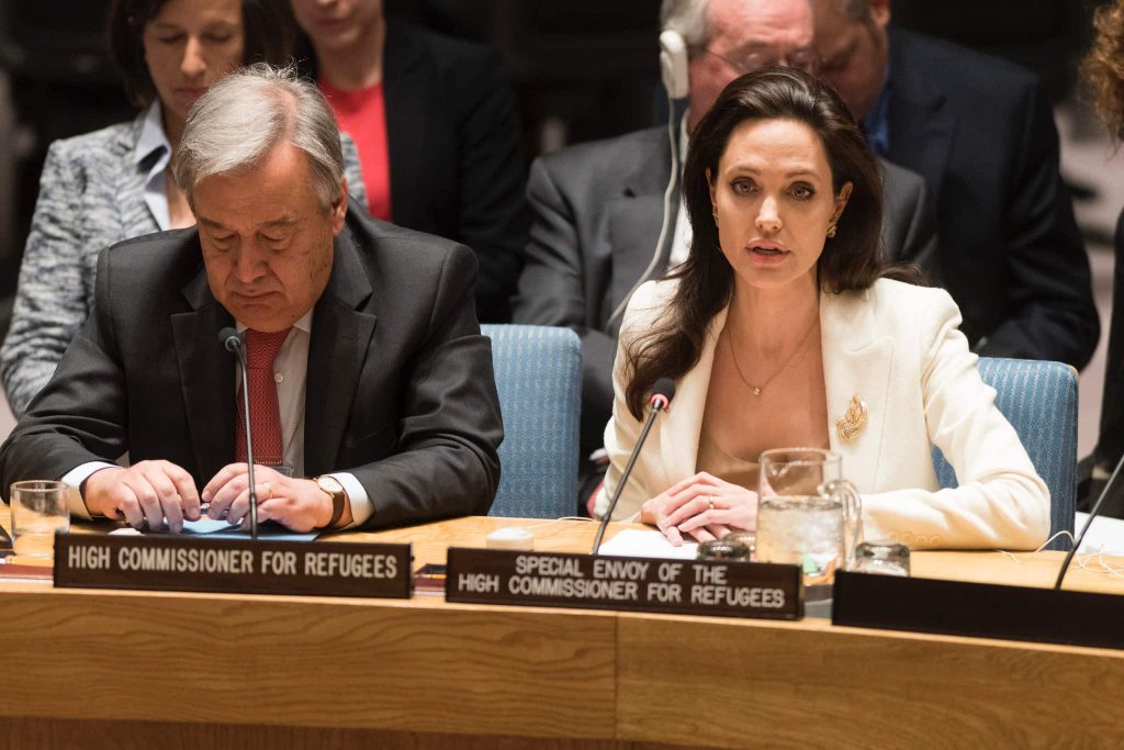 Angelina Jolie and Antonio Guterres