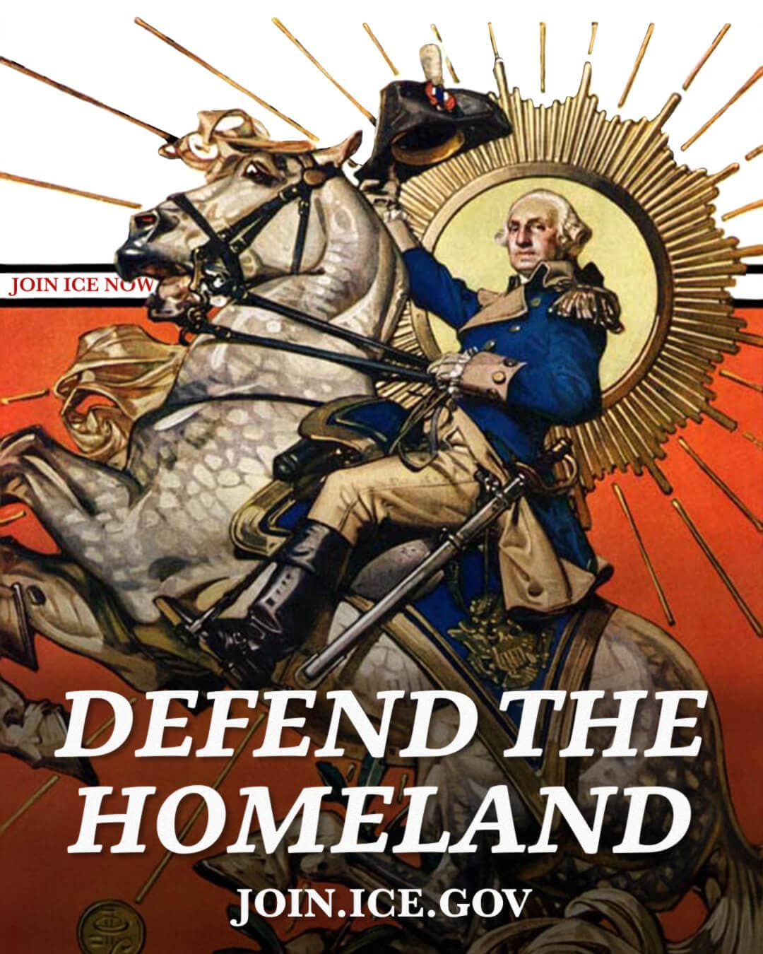 'America for Americans.' Photo: Homeland Security's Twitter account @DHSgov