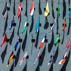About 6 Flags of various countries