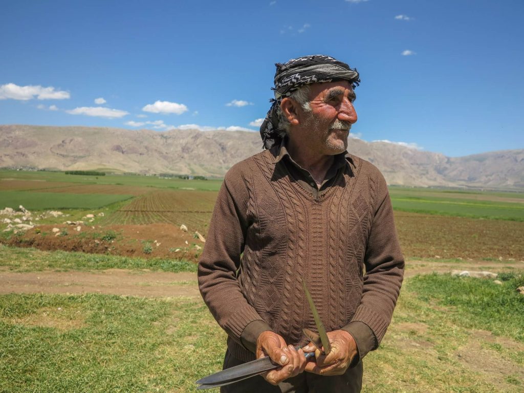 This is a photo of the a tribal chief in Kurdistan, Iran.