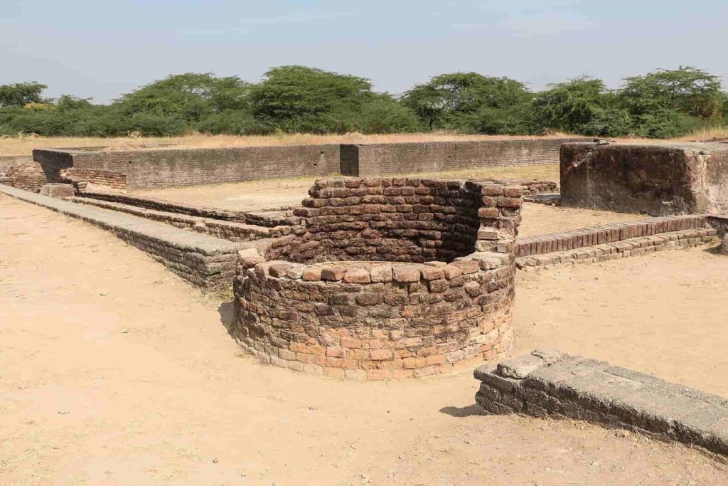 8An ancient well and the city drainage canals in the upper town of the site of Lothal India.