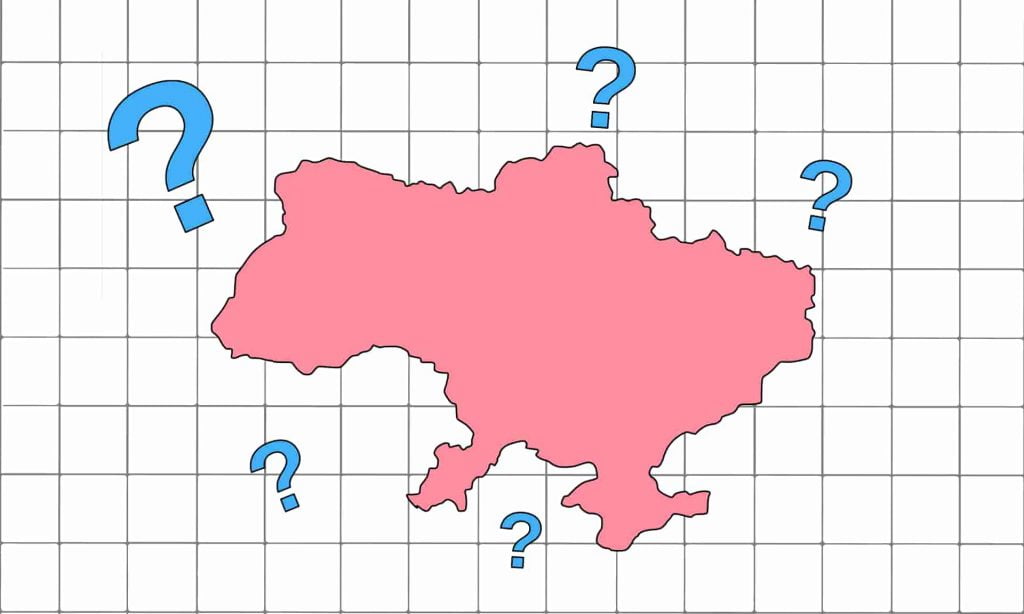 How many bordering countries does Ukraine have