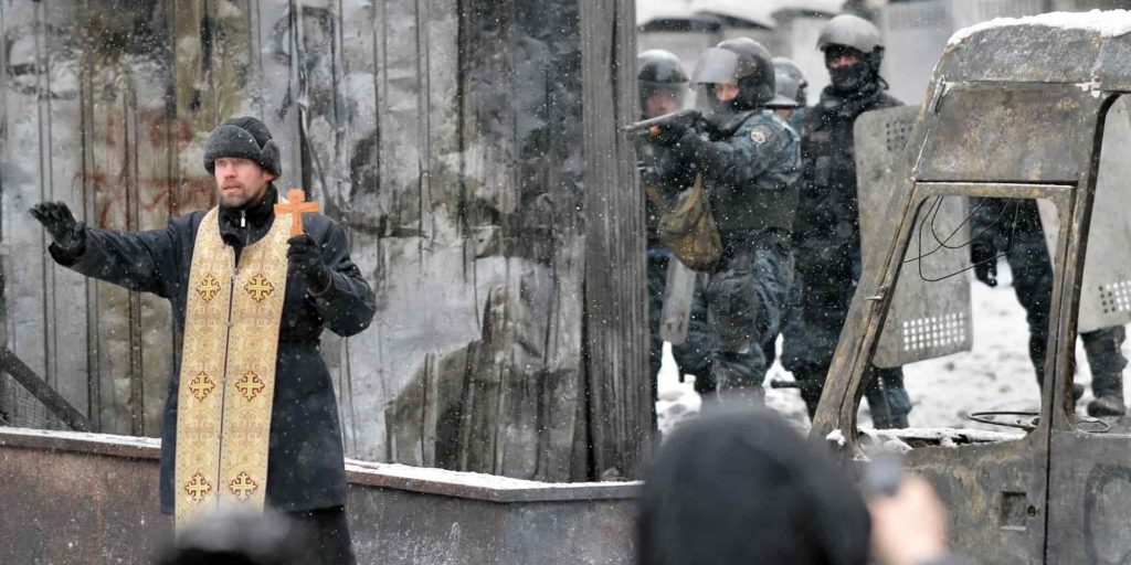 Priest Revolution of Dignity and Euromaidan movement 2013 2014