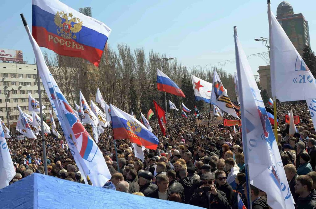 Russian flag War in Donbas 2014 2015