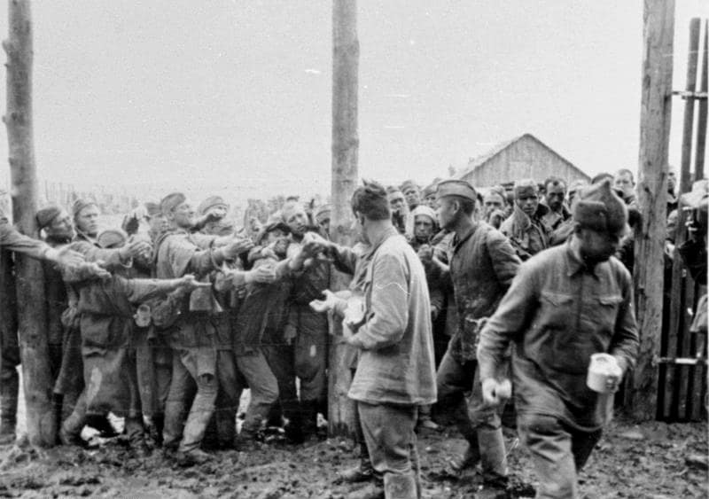 Ukrainians begging for food