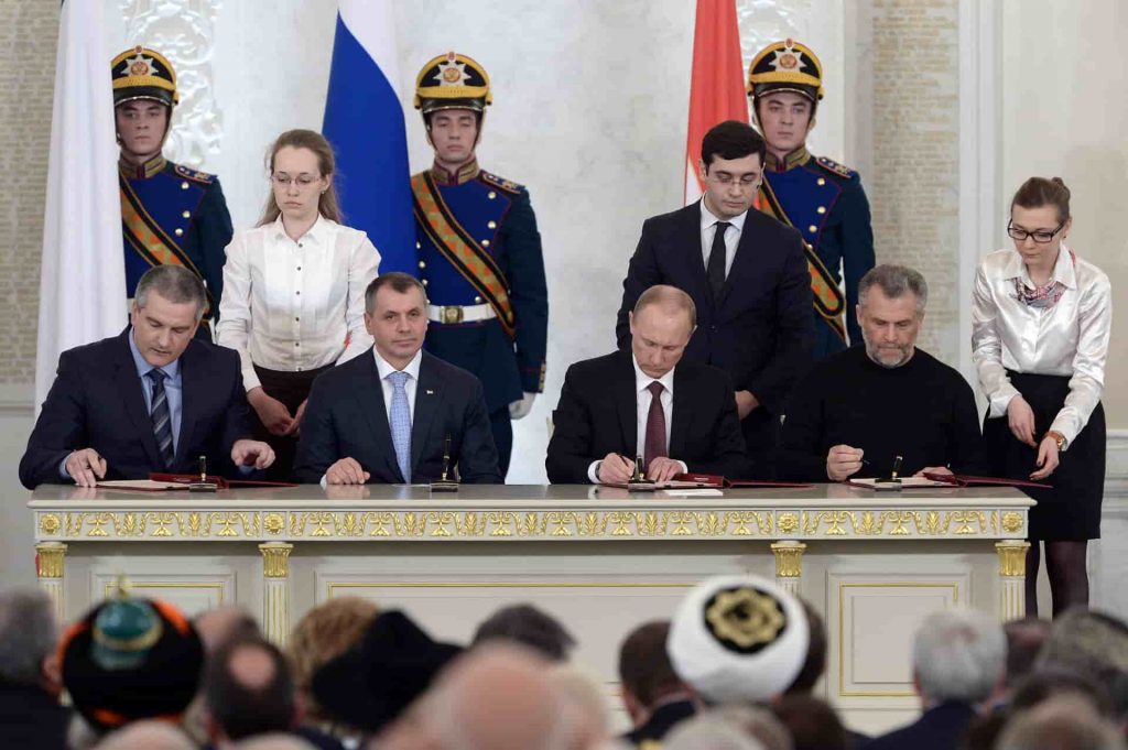 War in Donbas 2014 2015 Putin with Konstantinov Sergey Aksyonov and Alexey Chaly 4