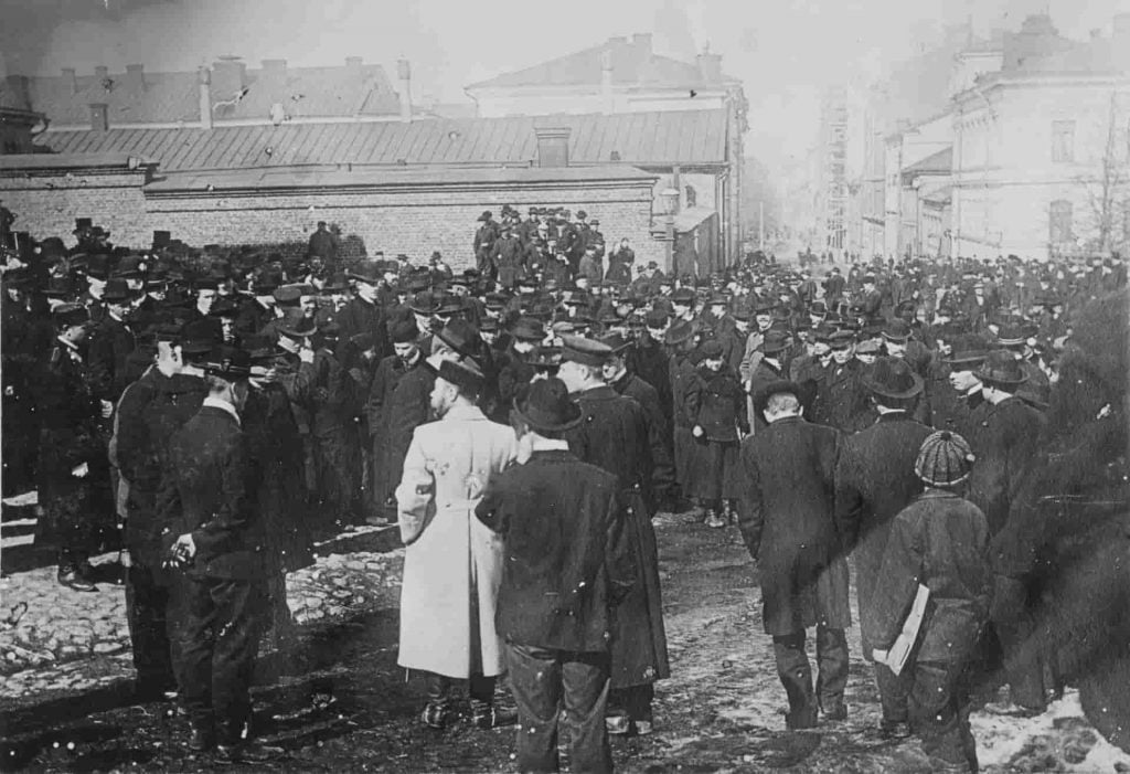 Demonstration against the Russian conscription law Helsinki 1902