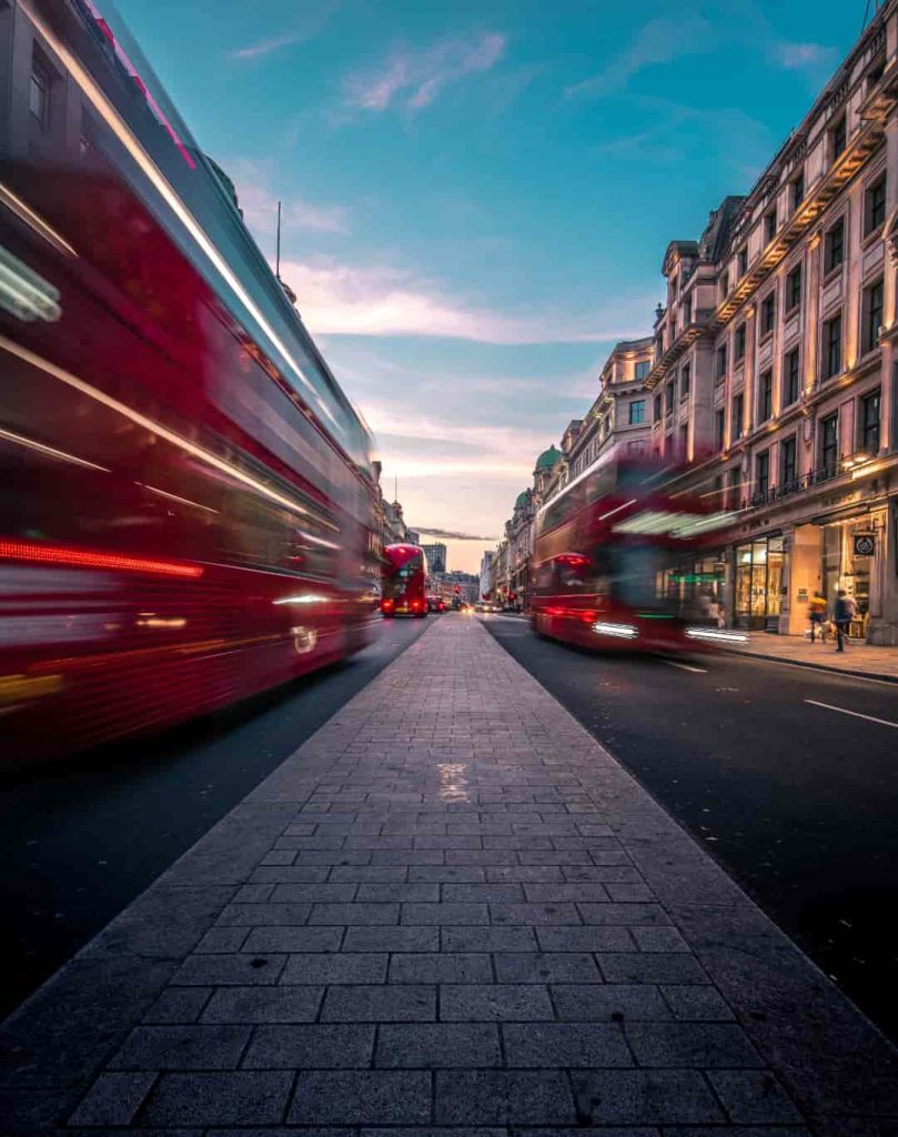 London during late afternoon.