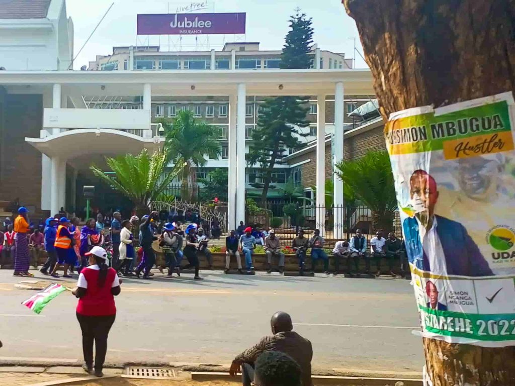 Polling station in Nairobi following Kenyan elections.