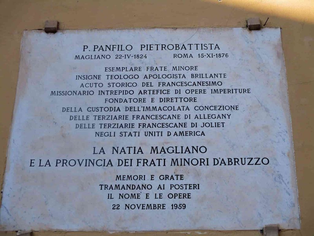 Panfilo da Magliano plaque