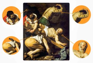 Caravaggio, the Crucifixion of Saint Peter
