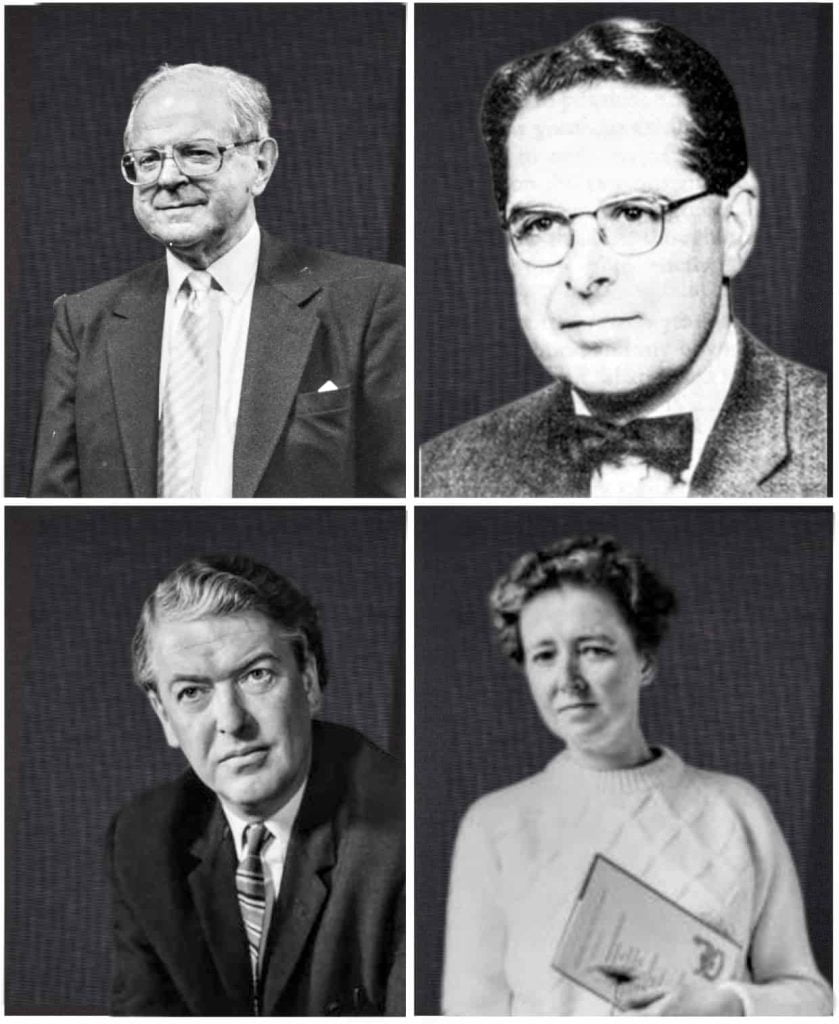 Robert Conquest, Donald Davie, Kingsley Amis and Elizabeth Jennings