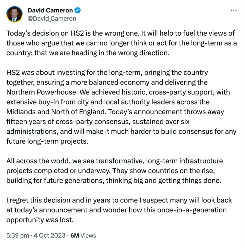 The Global Constitution: The New Social Contract 12 david cameron's tweet on HS2