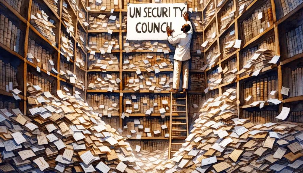 Palestinian man with many unanswered letters to the unsc.