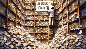 Palestinian man with many unanswered letters to the unsc.