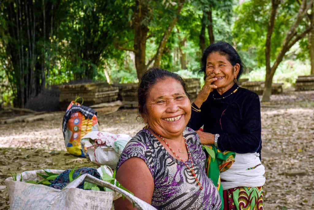 women at the Baghamra community forest