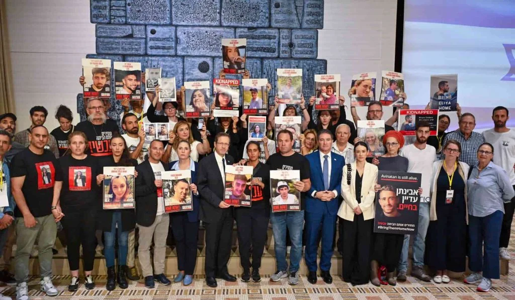 Bombing Civilian Areas & Killing Children is Wrong. Even for Revenge, Especially for Revenge 1 The Israeli politician meets with the families of captives taken by Hamas on 22 October 2023