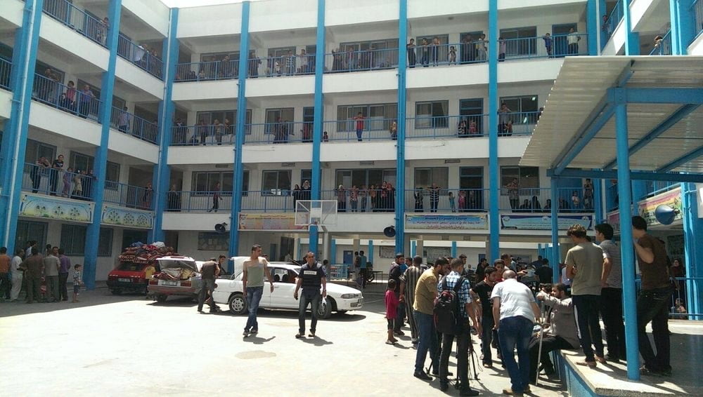An elementary school in Gaza, where UNRWA is housing refugees who left their homes on orders from the Israeli military in July, 2014. © CC BY 4.0 DEED